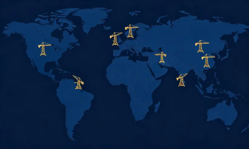 Map of Demag regional crane parts hubs